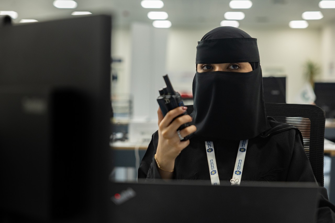 Red Sea Security Guard talking on the Walkie Talkie